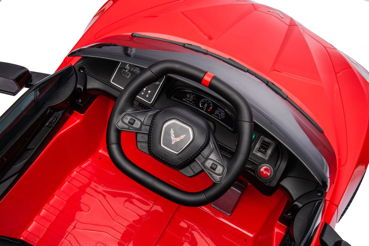 12V Chevrolet Corvette C8 Kids Ride-On Car – Luxury 1-Seater with Remote Control & LED Lights | Ride On Kids