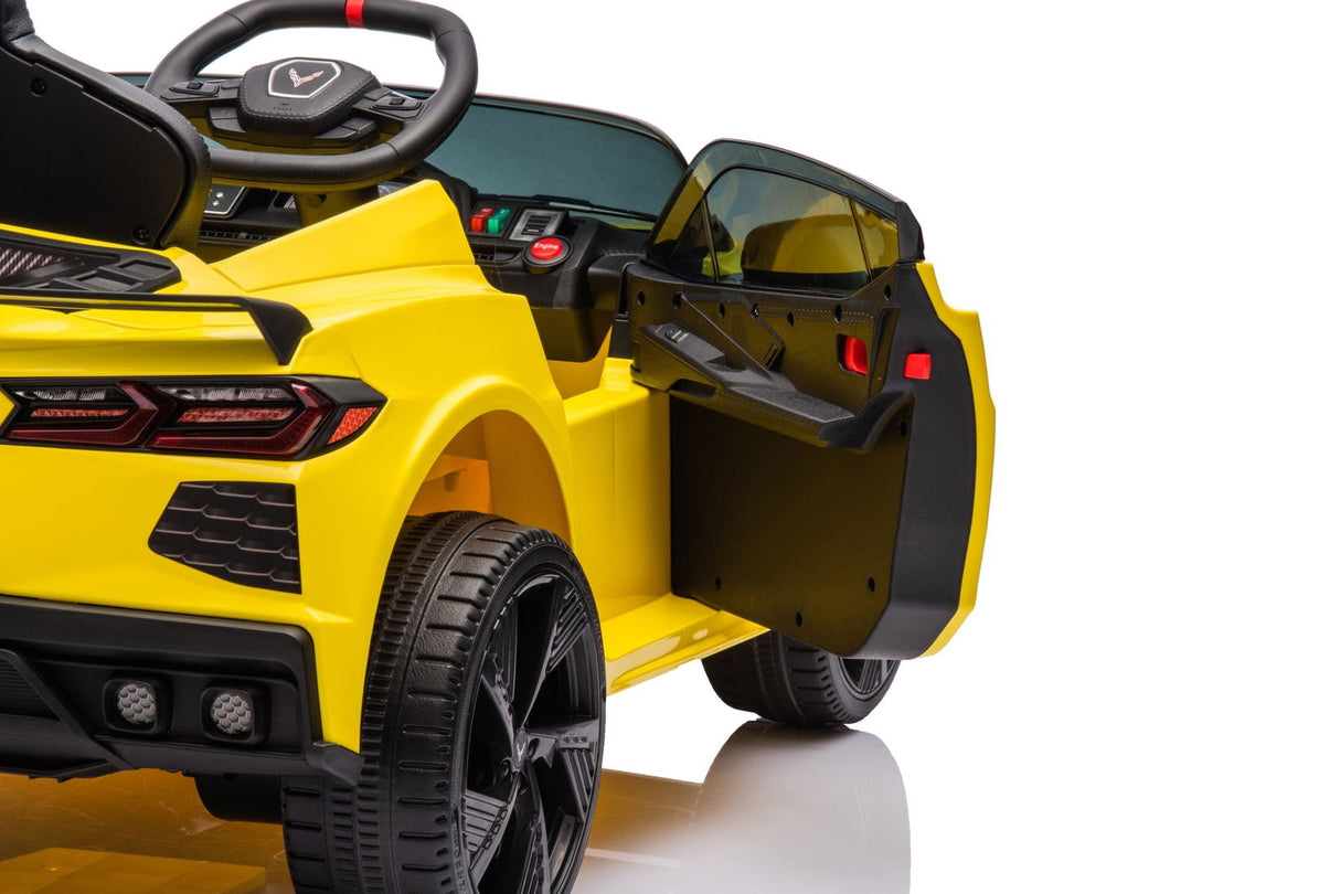 12V Chevrolet Corvette C8 Kids Ride-On Car – Luxury 1-Seater with Remote Control & LED Lights | Ride On Kids