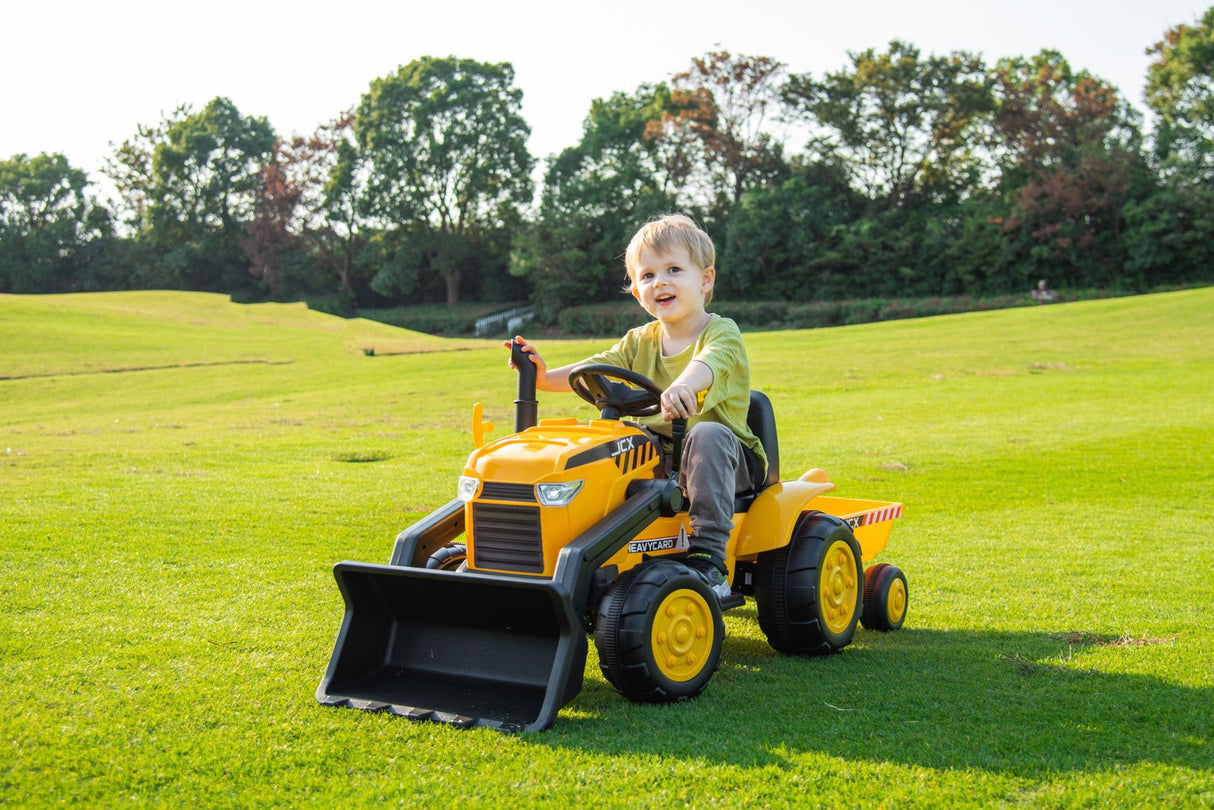 12V Kids Excavator Ride-On with Detachable Trailer – Realistic 1-Seater with Remote Control & MP3 | Ride On Kids