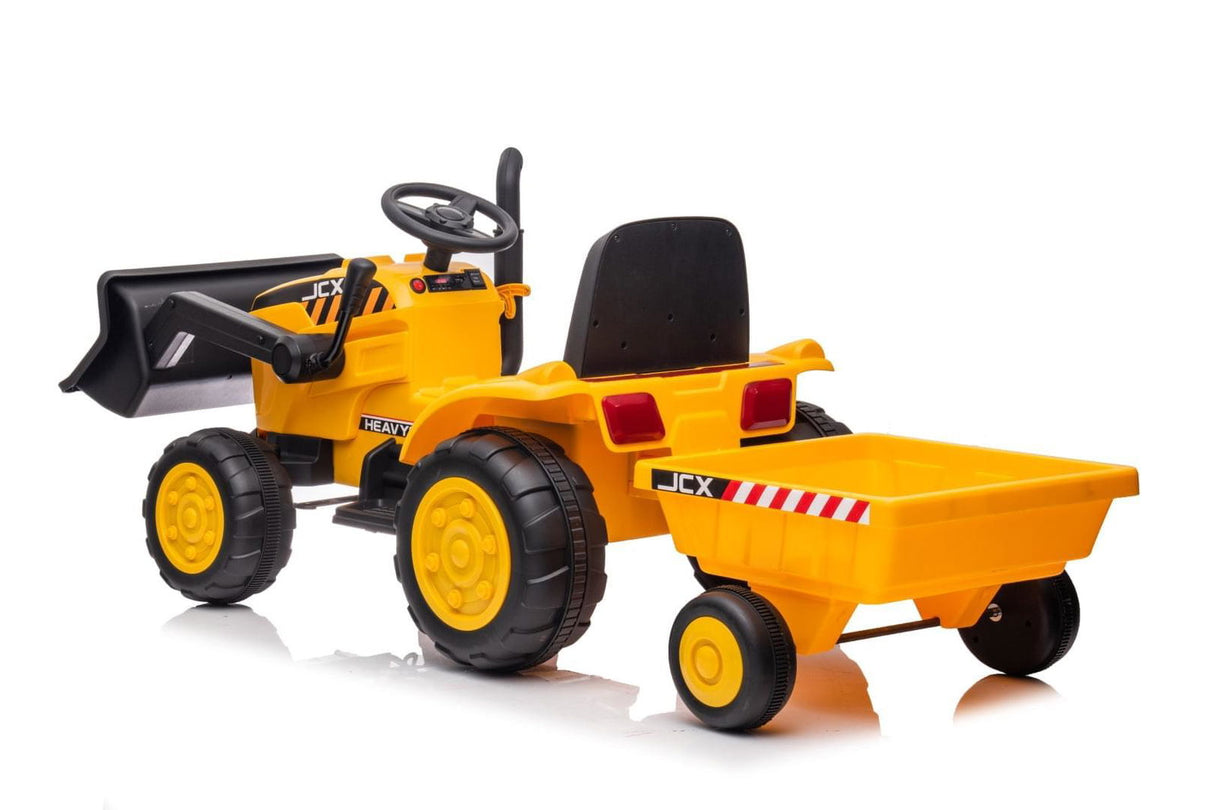 12V Kids Excavator Ride-On with Detachable Trailer – Realistic 1-Seater with Remote Control & MP3 | Ride On Kids
