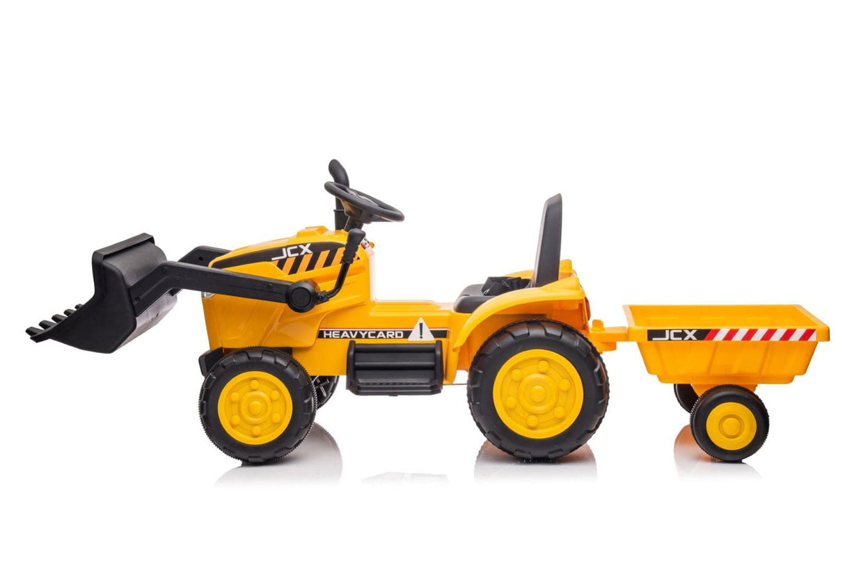 12V Kids Excavator Ride-On with Detachable Trailer – Realistic 1-Seater with Remote Control & MP3 | Ride On Kids