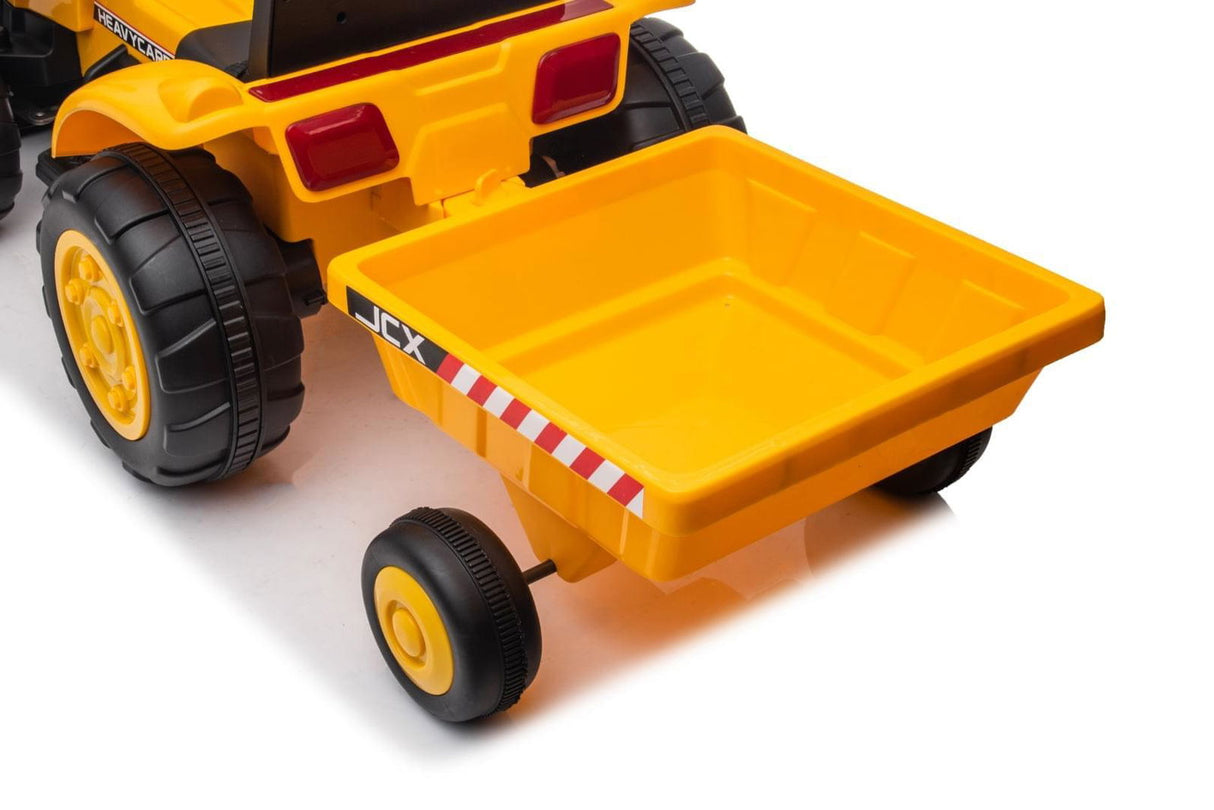12V Kids Excavator Ride-On with Detachable Trailer – Realistic 1-Seater with Remote Control & MP3 | Ride On Kids