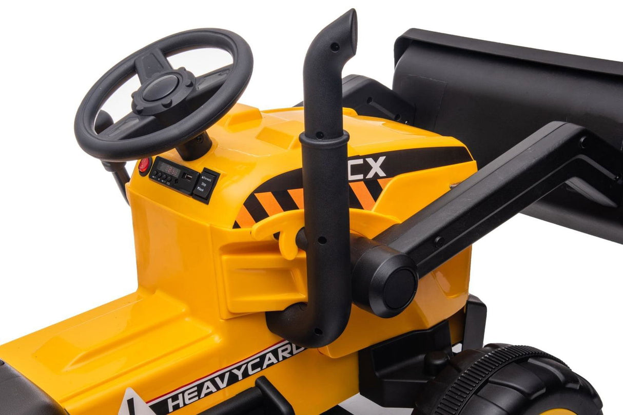 12V Kids Excavator Ride-On with Detachable Trailer – Realistic 1-Seater with Remote Control & MP3 | Ride On Kids