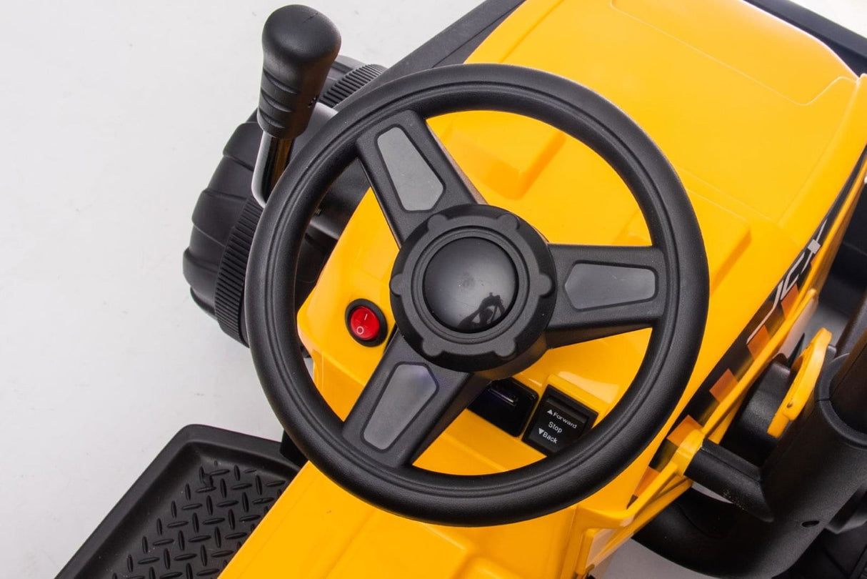 12V Kids Excavator Ride-On with Detachable Trailer – Realistic 1-Seater with Remote Control & MP3 | Ride On Kids