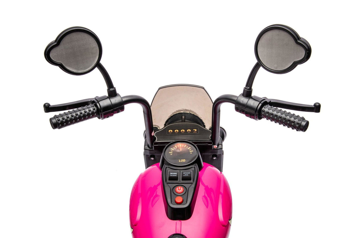 12V Kids Cruiser Motorcycle Ride-On – Iconic 1-Seater Chopper with LED Lights & Music | Ride On Kids