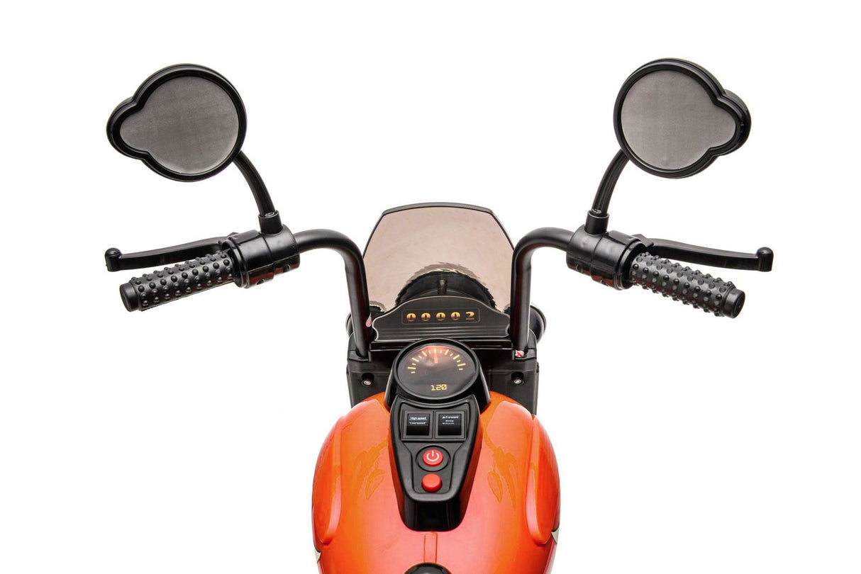 12V Kids Cruiser Motorcycle Ride-On – Iconic 1-Seater Chopper with LED Lights & Music | Ride On Kids