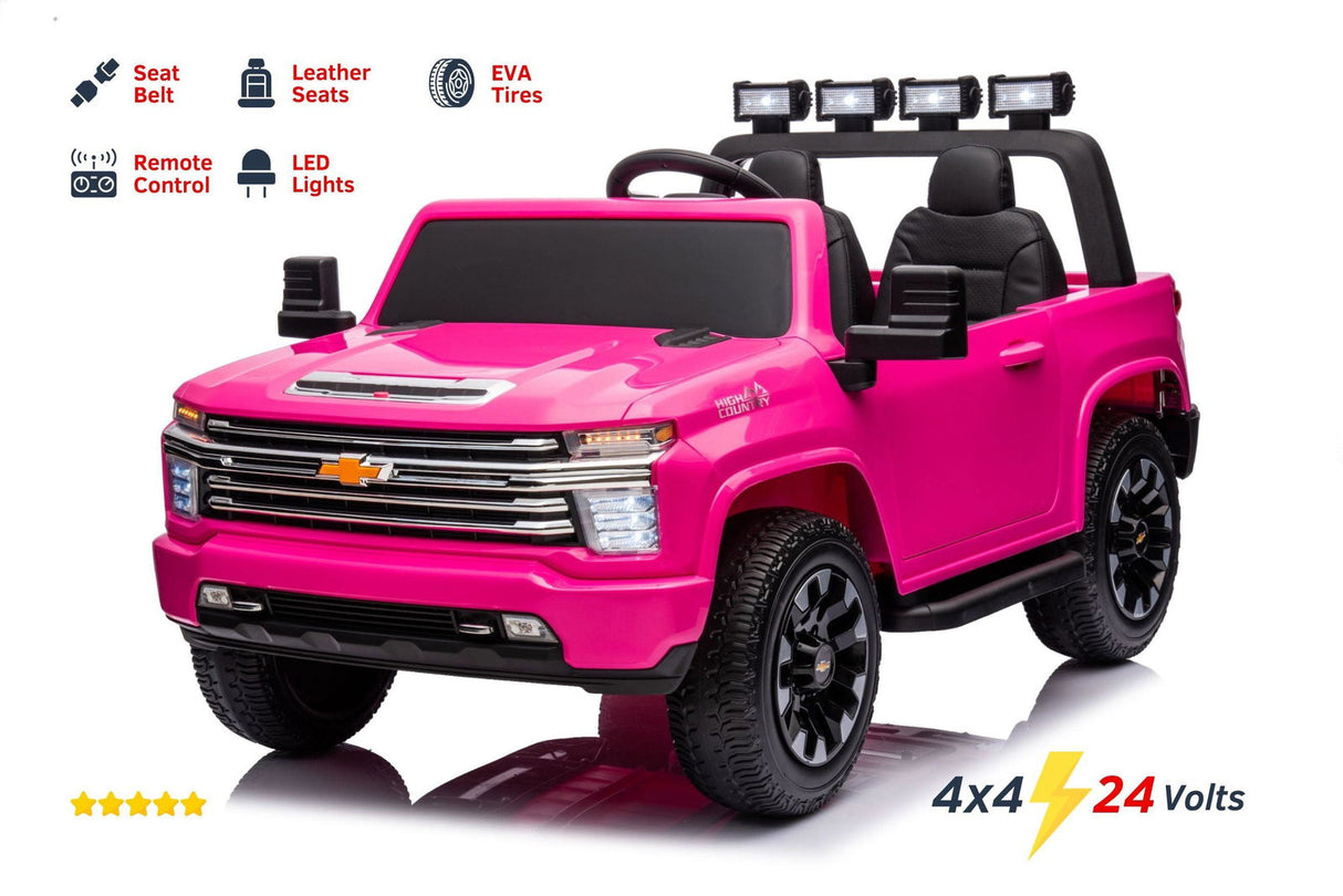 24V 4x4 Chevrolet Silverado 2-Seater Ride-On Truck – Powerful Off-Road Adventure with Remote Control | Ride On Kids