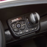 24V Kids Car Lamborghini Veneno – A sleek, black children's electric car with two seats, EVA tires, and a realistic sports car design for kids aged 3-8 - close up of dashboard.