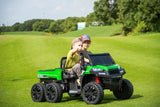 Ride On Kids 24V 6-Wheeler Tractor Trailer Ride-On with Dump Cart and Parental Remote