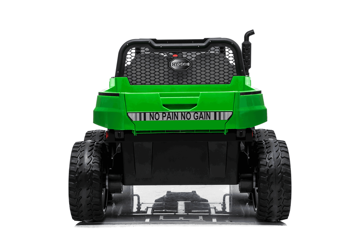 Ride On Kids 24V 6-Wheeler Tractor Trailer Ride-On with Dump Cart and Parental Remote