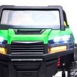 Ride On Kids 24V 6-Wheeler Tractor Trailer Ride-On with Dump Cart and Parental Remote