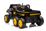 Ride On Kids 24V 6-Wheeler Tractor Trailer Ride-On with Dump Cart and Parental Remote