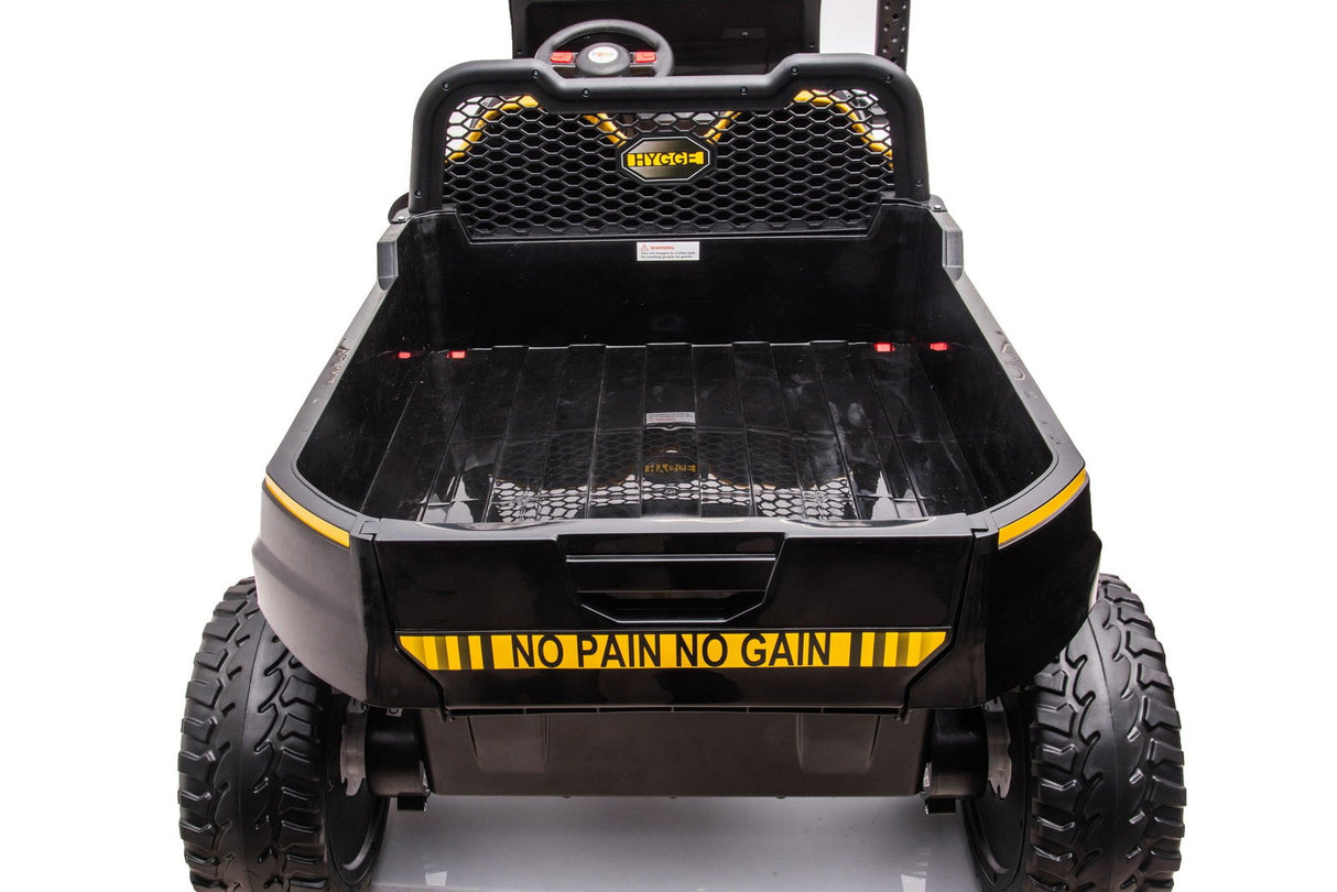 Ride On Kids 24V 6-Wheeler Tractor Trailer Ride-On with Dump Cart and Parental Remote