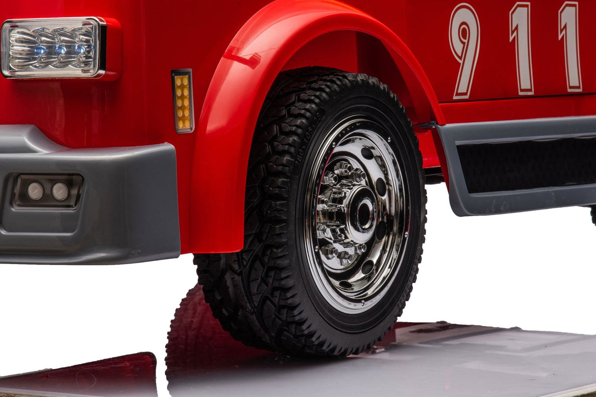 24V Fire Truck 2-Seater Ride On Car for Kids – Ultimate Rescue Adventure by Ride On Kids