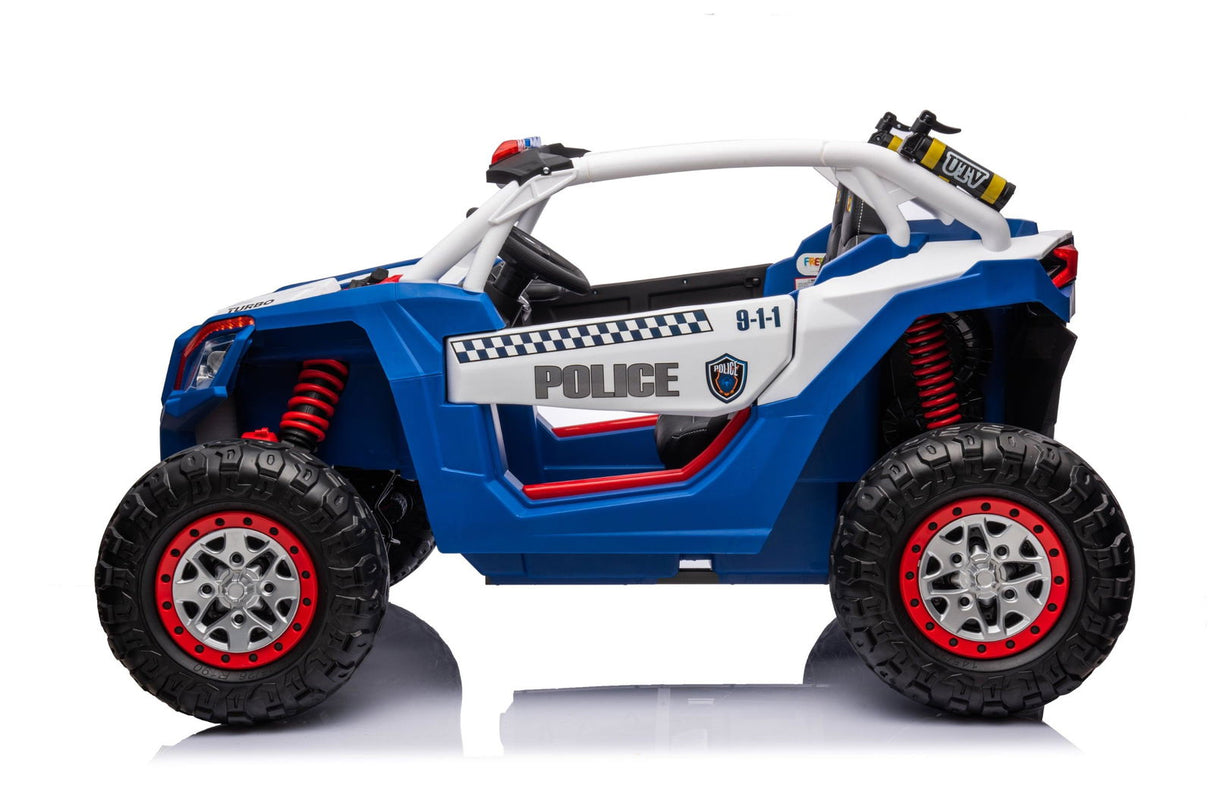 24V Storm Police UTV 2-Seater Ride-On for Kids – Lights, Sirens & Adventure by Ride On Kids
