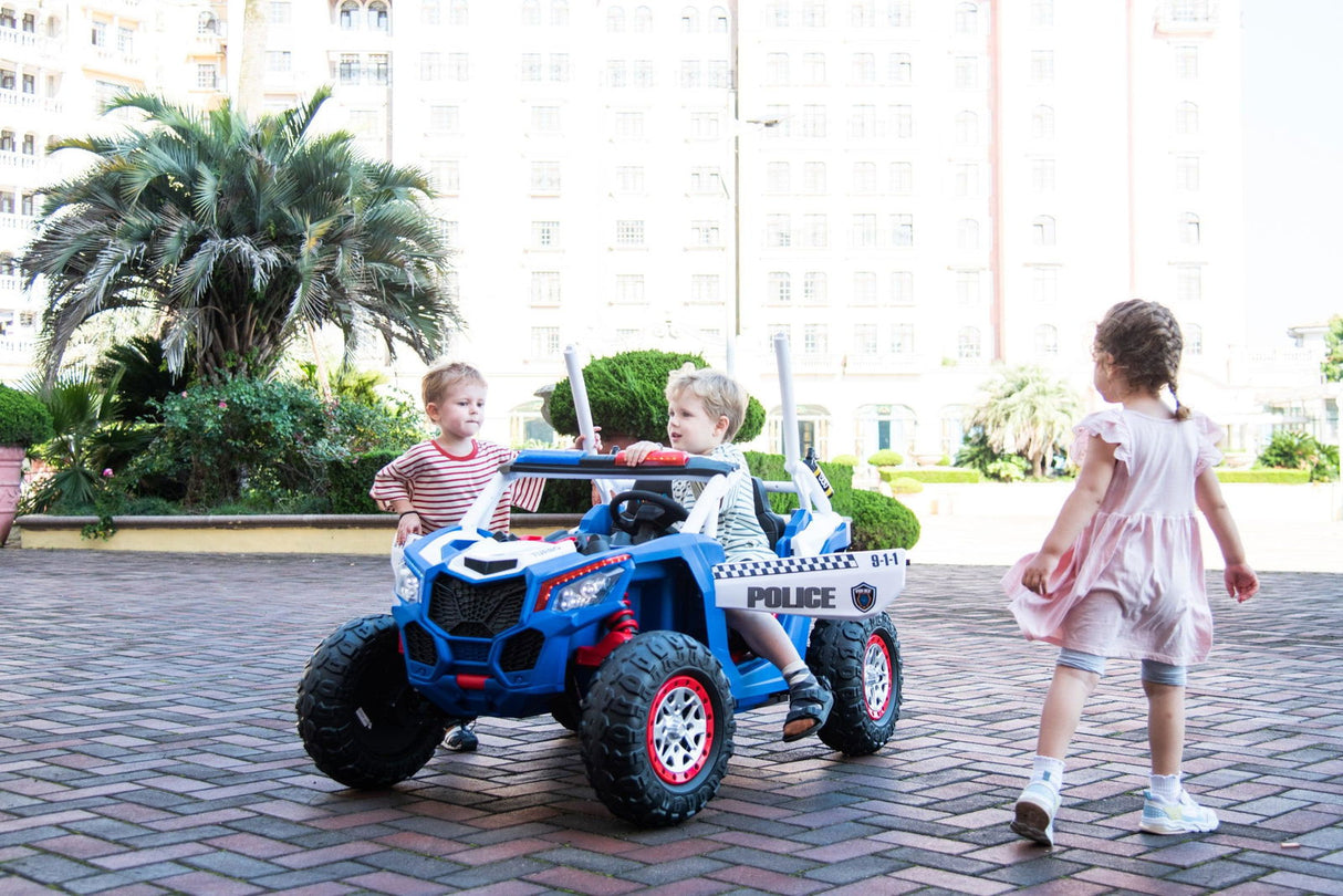 24V Storm Police UTV 2-Seater Ride-On for Kids – Lights, Sirens & Adventure by Ride On Kids