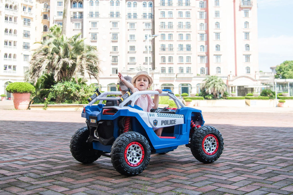 24V Storm Police UTV 2-Seater Ride-On for Kids – Lights, Sirens & Adventure by Ride On Kids