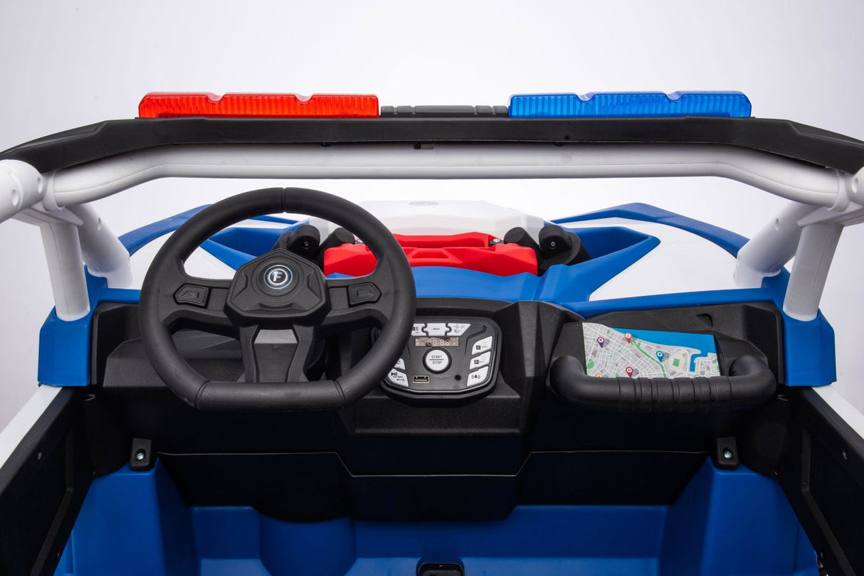 24V Storm Police UTV 2-Seater Ride-On for Kids – Lights, Sirens & Adventure by Ride On Kids