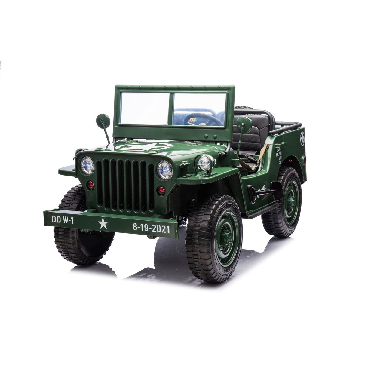 24V Military Willy Jeep 3-Seater Electric Ride-On for Kids – Rugged Adventure Vehicle with Parental Remote | Ride On Kids