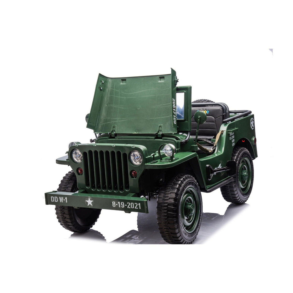 24V Military Willy Jeep 3-Seater Electric Ride-On for Kids – Rugged Adventure Vehicle with Parental Remote | Ride On Kids