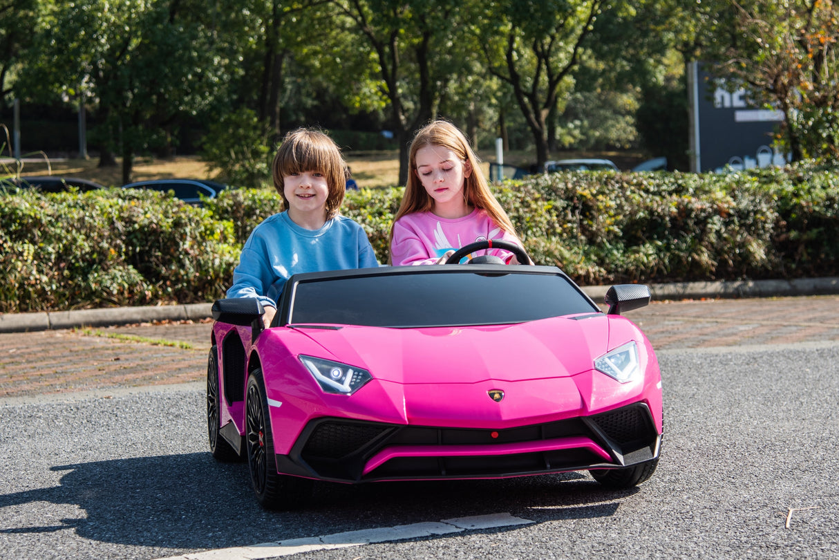 24V Lamborghini Aventador 2-Seater Ride-On Car for Kids – Advanced Brushless Motor & Differential | Ride On Kids