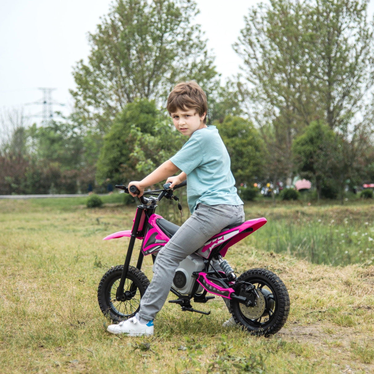 36V Ride On Kids Electric Dirt Bike for Teens – High-Performance Off-Road Adventure