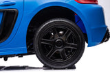 48V Turbo Racer Kids Electric Car – A high-speed, two-seater children's ride-on with a 600W motor, leather seats, LED lights, and all-terrain air tires - view of the tires.